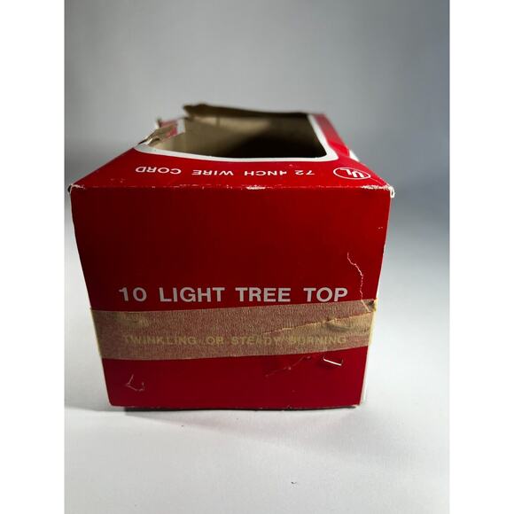 Vintage Lighted Angel Christmas Tree Topper Works Porcelain Face in Original Box - Picture 15 of 16